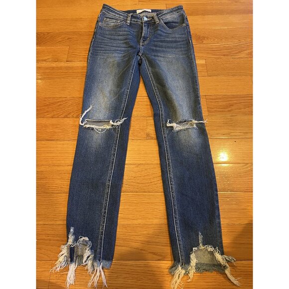 Vervet Distressed Straight Leg Jeans Size 26 - Picture 1 of 6